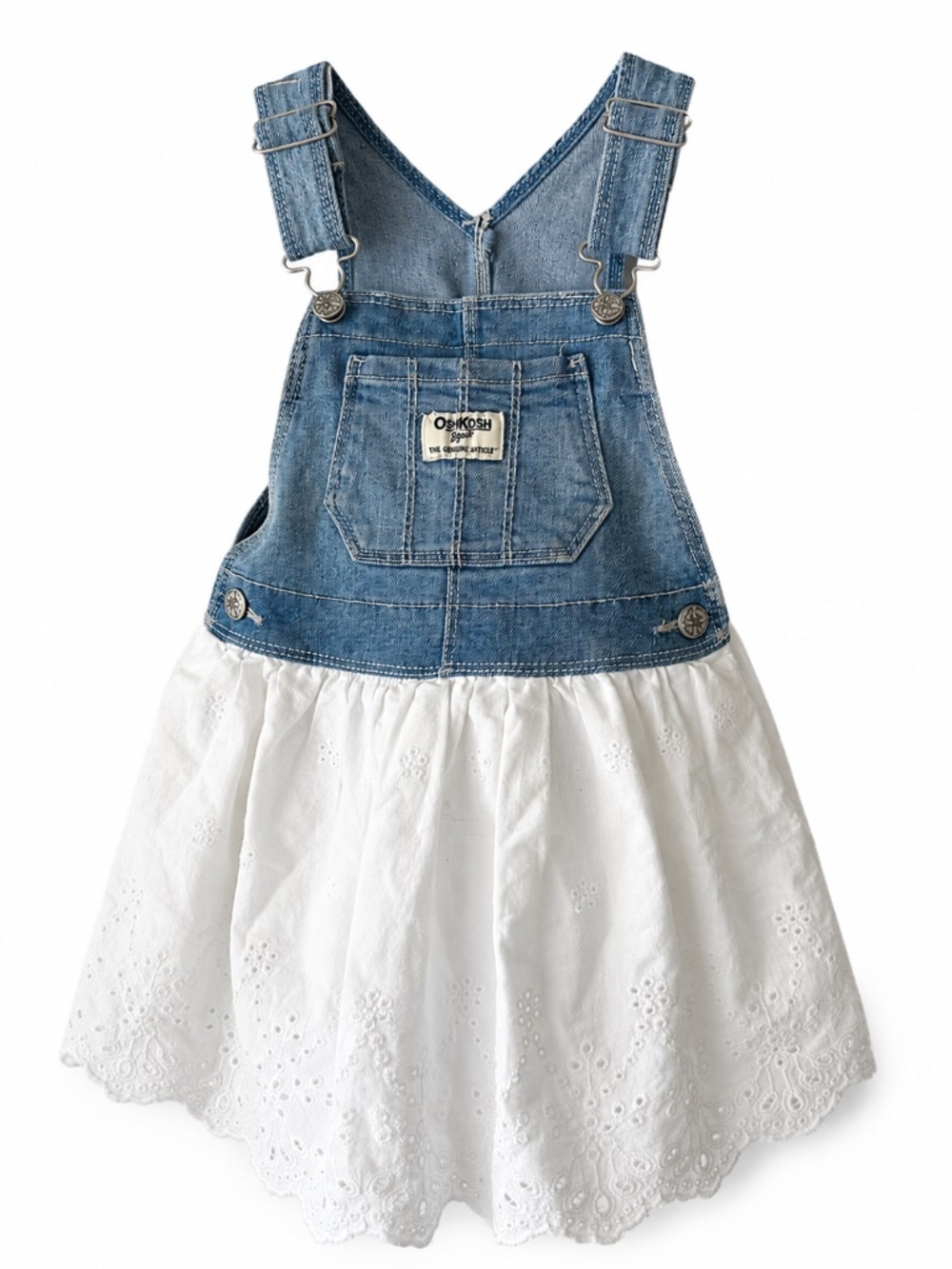 Kids OshKosh B’gosh Denim Eyelet Dress 24M